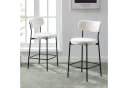 Duhome Barhocker 2er Set Beige Schlingenstoff mit Rückenlehne Bild 1