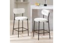 Duhome Barhocker 2er Set Beige Schlingenstoff mit Rückenlehne Bild 2