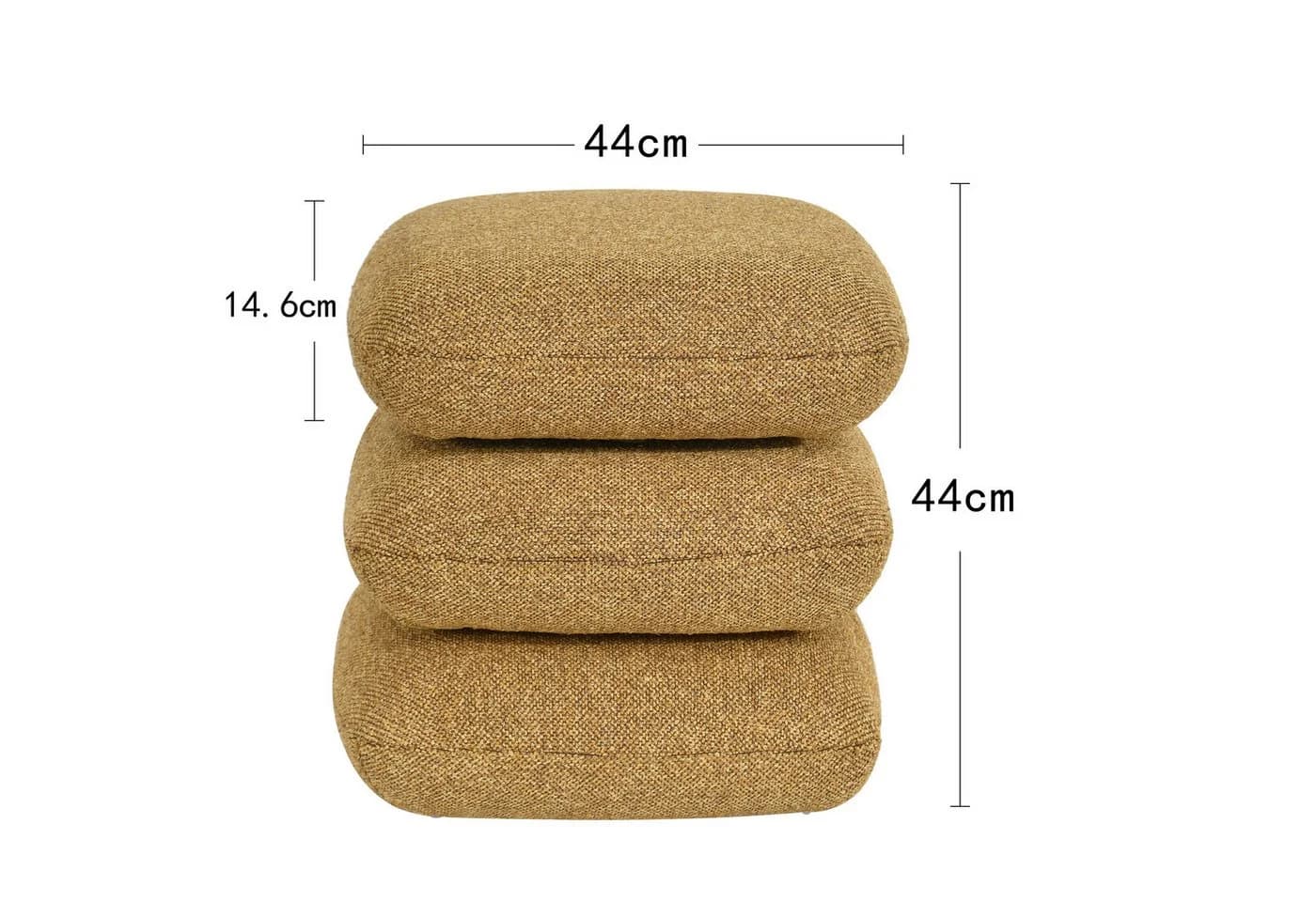 Duhome Hocker 9272D1 Bouclé Stoff 360° Drehbar Modern - Bild 3