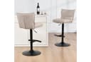 Duhome Barhocker 5501A1 2er Set Drehbar Bouclé Beige Bild 1