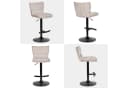 Duhome Barhocker 5501A1 2er Set Drehbar Bouclé Beige Bild 4