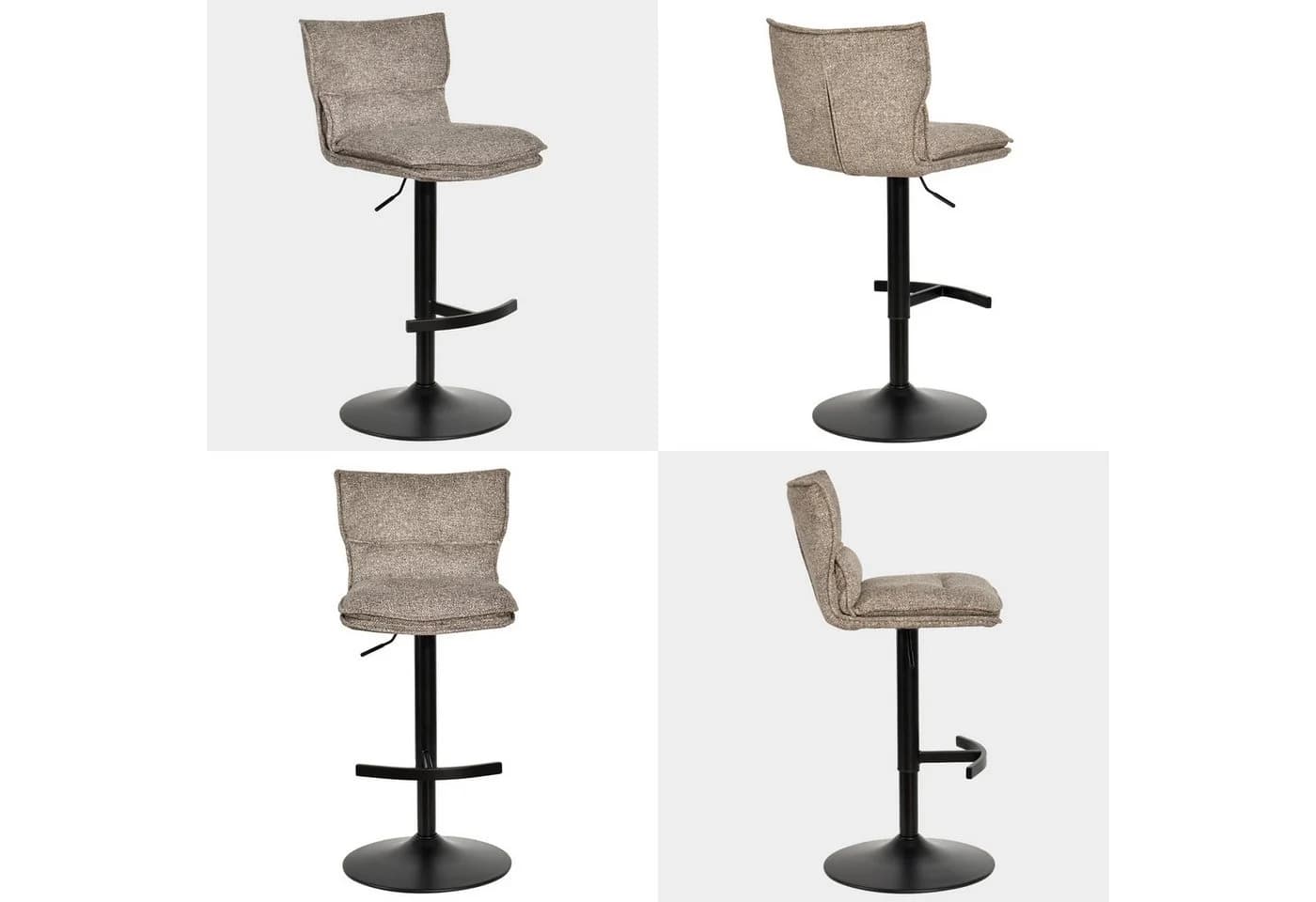 Duhome Barhocker 2er Set Drehbar Bouclé - Bild 4