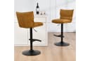 Duhome Barhocker 5501A1 2er Set Drehbar Bouclé Gelb Bild 1