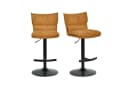 Duhome Barhocker 5501A1 2er Set Drehbar Bouclé Gelb Bild 2