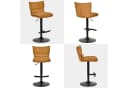 Duhome Barhocker 5501A1 2er Set Drehbar Bouclé Gelb Bild 4