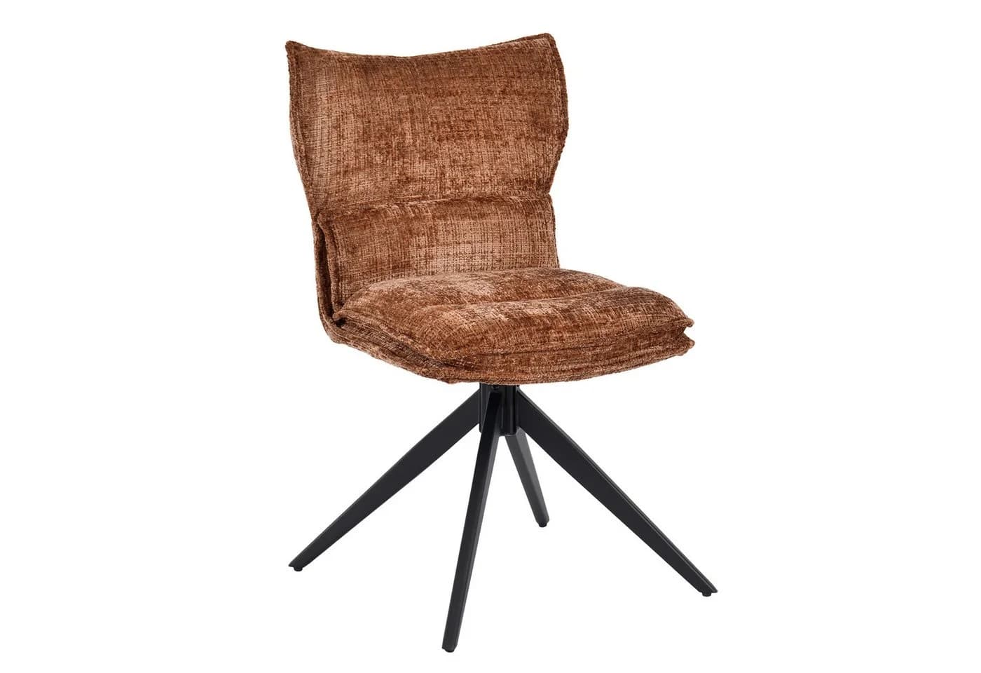 Duhome Esszimmerstuhl 360° Drehbar Chenille Orange - Bild 2