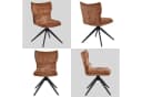 Duhome Esszimmerstuhl 360° Drehbar Chenille Orange Bild 5
