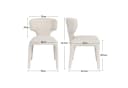 Duhome Esszimmerstuhl 2er Set Beige Bouclé Modern Bild 3