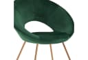 Duhome Loungesessel 439D Samt Polsterstuhl mit Metallbeine Dunkelgrün Bild 3