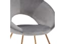 Duhome Loungesessel 439D Grau Samt Polsterstuhl Gold Metallbeine Bild 3