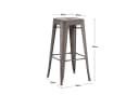 Duhome Barhocker 665D Stapelbar Metall Industry Design Metallic Braun Bild 1