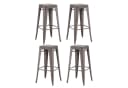 Duhome Barhocker 665D Stapelbar Metall Industry Design Metallic Braun Bild 2