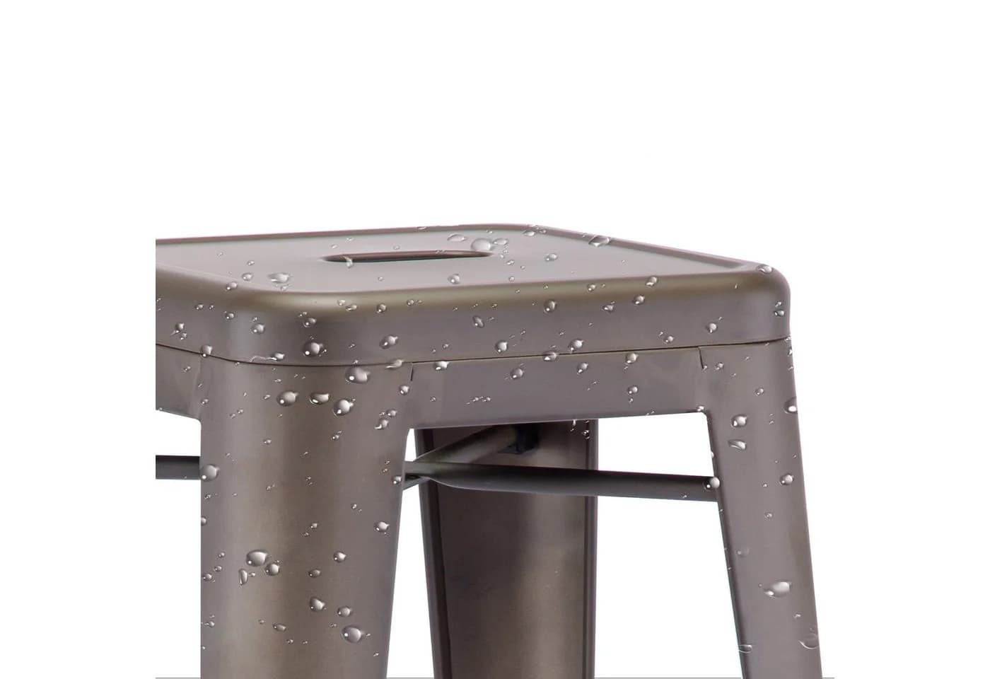 Duhome Barhocker 665D Stapelbar Metall Industry Design Metallic Braun - Bild 4