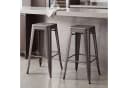 Duhome Barhocker 665D Stapelbar Metall Industry Design Braun Bild 1