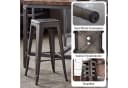 Duhome Barhocker 665D Stapelbar Metall Industry Design Braun Bild 5