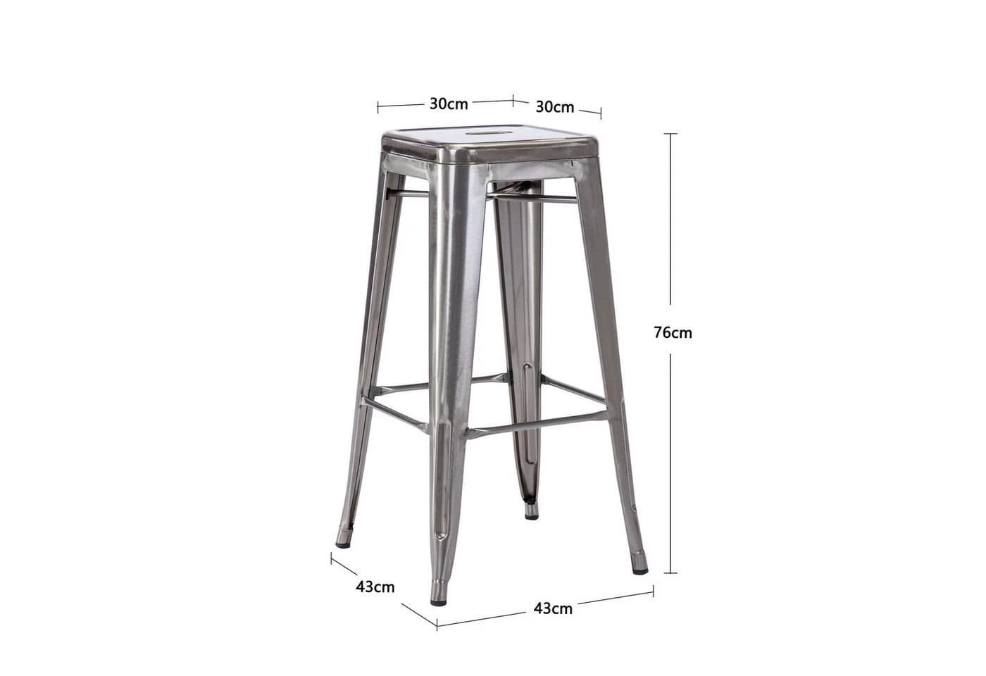 Duhome Barhocker 665D Metall Stapelbar