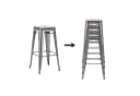 Duhome Barhocker 665D Metall Stapelbar Bild 3