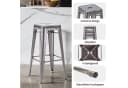 Duhome Barhocker 665D Metall Stapelbar Bild 5