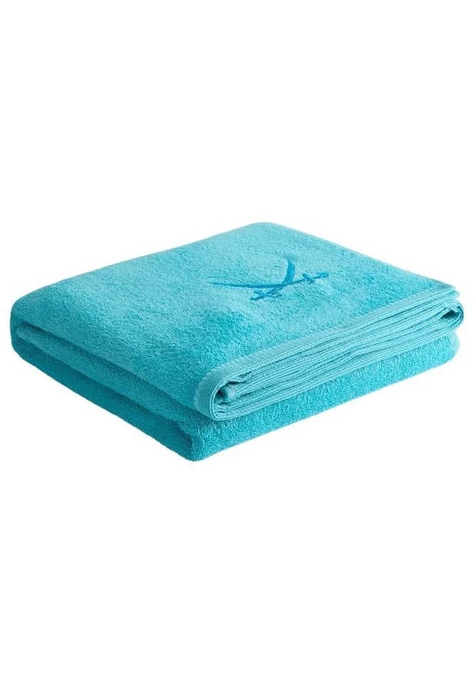 Sansibar Sylt Badetuch Classic Türkis 100% Baumwolle mit Stickerei - Bild 2
