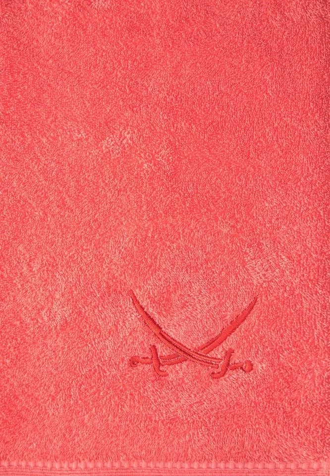 Sansibar Sylt Duschtuch Classic Frottier Rosa mit Säbel-Stickerei
