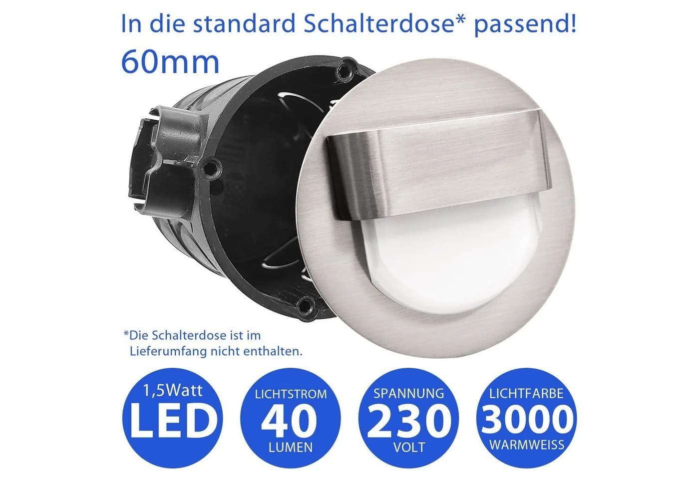 Maxkomfort LED Wandstrahler 6101-6102 Warmweiß Metall Acryl - Bild 5