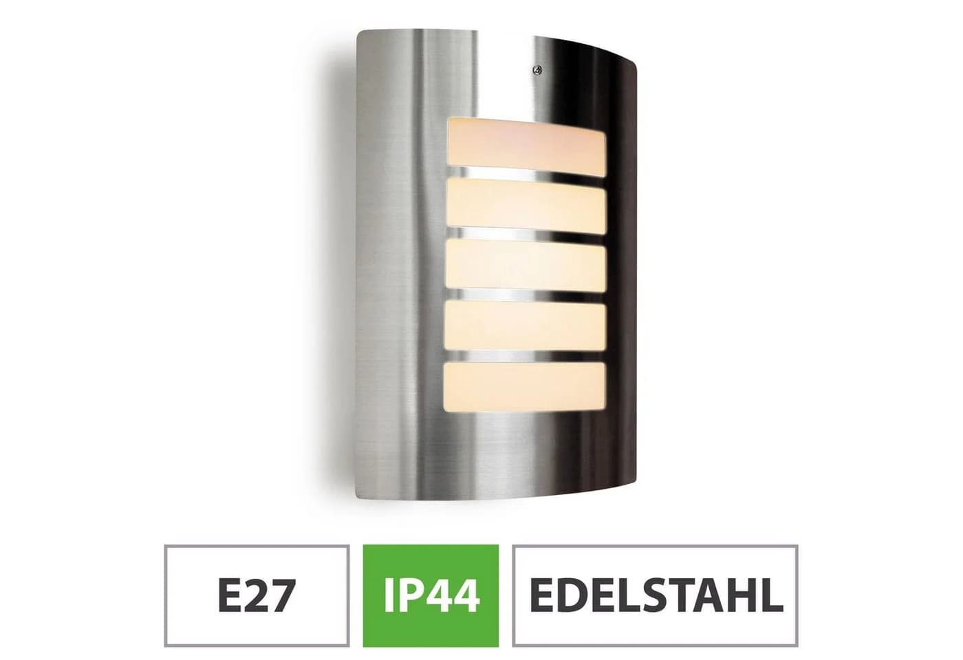 Maxkomfort Außen-Wandleuchte 115A Edelstahl E27 Bewegungsmelder - Bild 4