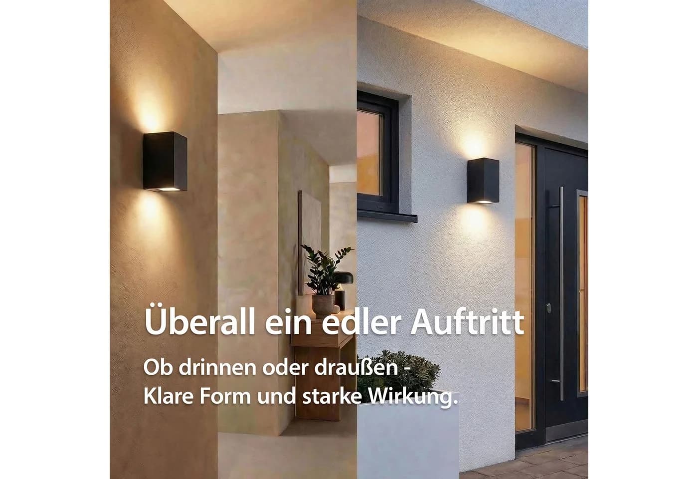 Maxkomfort Außen-Wandleuchte Up & Down GU10 Schwarz/Weiß/Silber - Bild 4
