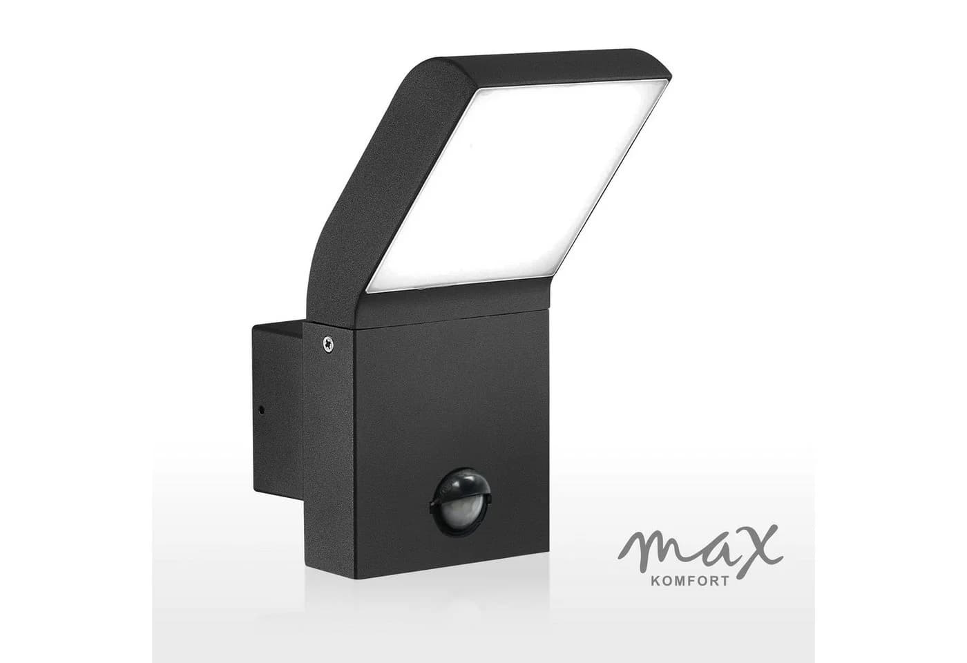 Maxkomfort LED Außen-Wandleuchte Schwarz mit Bewegungsmelder - Bild 2