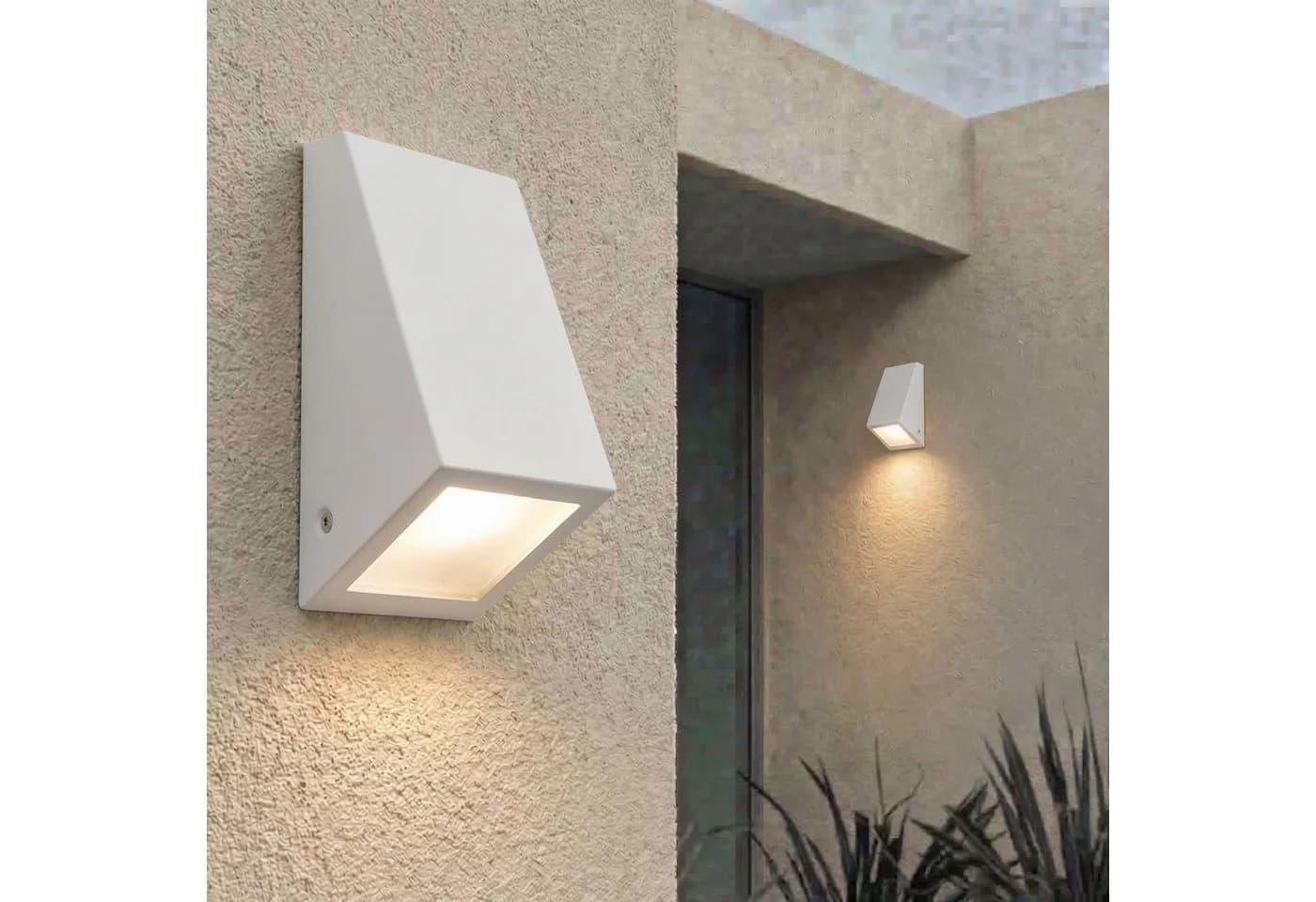 Maxkomfort LED Außen-Wandleuchte Up & Down IP44 Schwarz/Weiß/Silber
