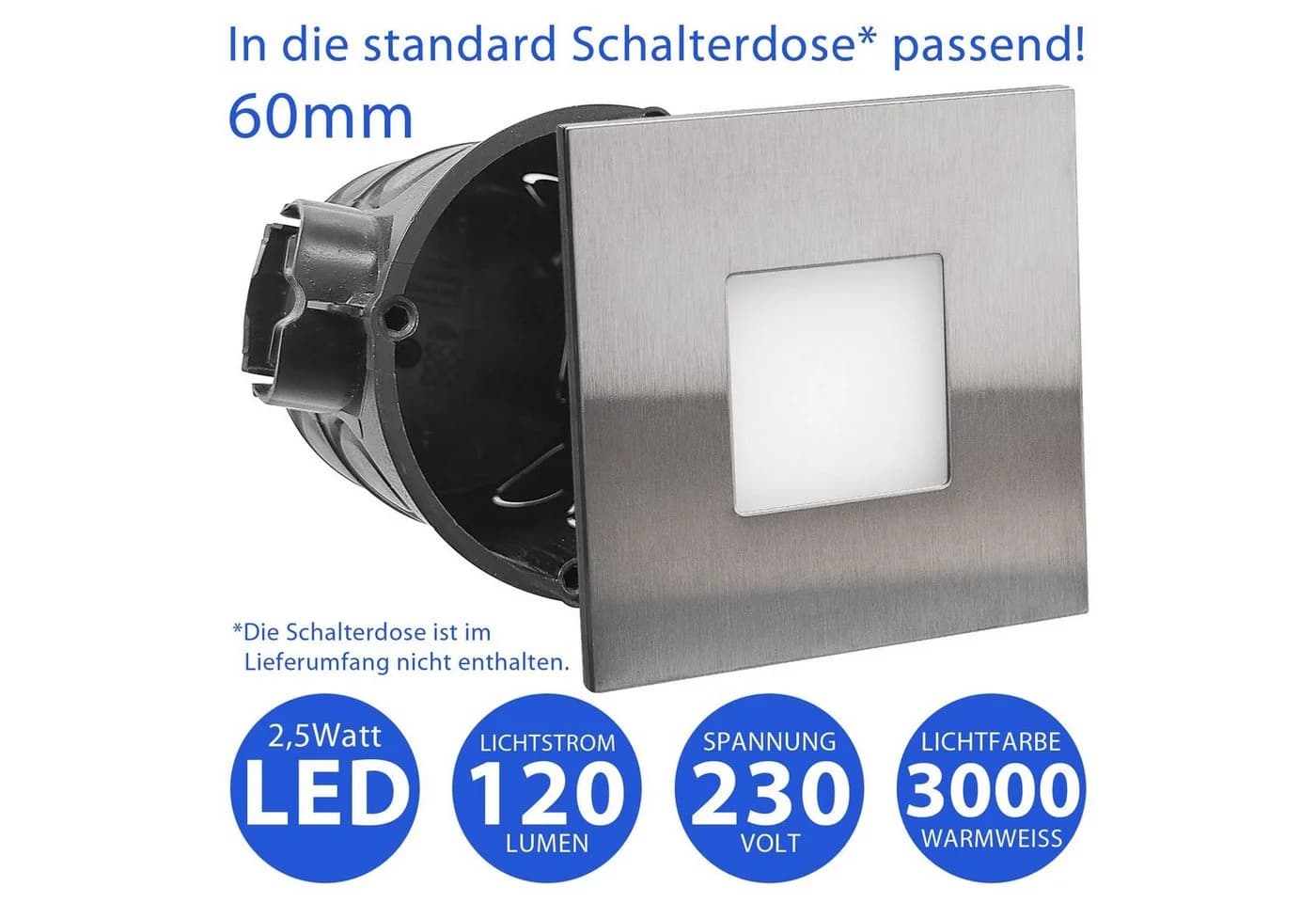 Maxkomfort LED Wandstrahler 6103 Warmweiß Treppenbeleuchtung