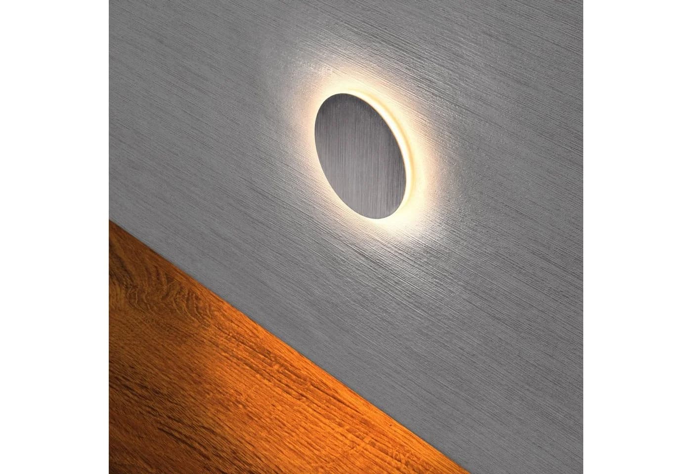 Maxkomfort LED Wandstrahler Treppenbeleuchtung Warmweiß Aluminium - Bild 2