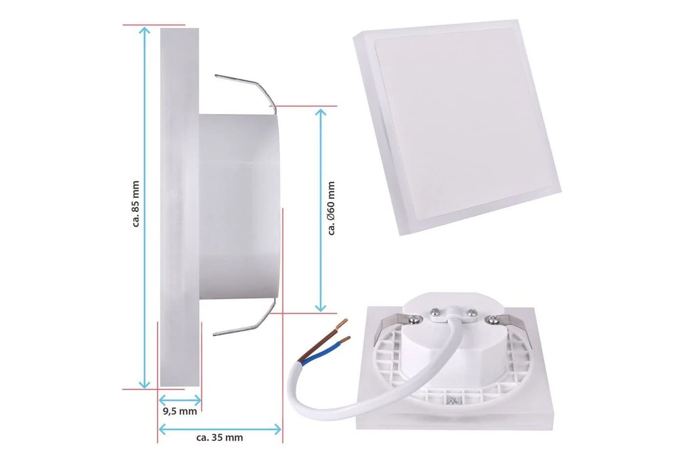 Maxkomfort LED Wandstrahler 6109 Warmweiß Aluminium - Bild 4