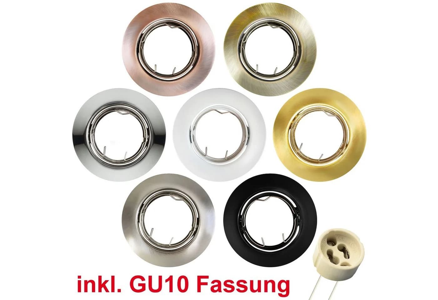 Maxkomfort Einbauleuchte 6er-Set Deckenspots GU10 rund schwenkbar LED - Bild 5