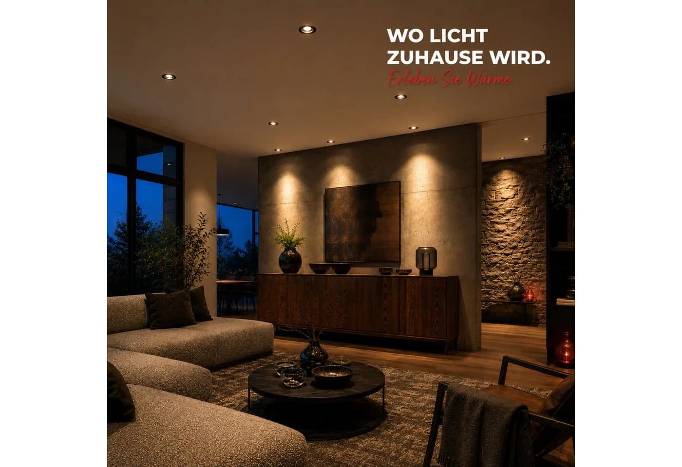 Maxkomfort LED Einbaustrahler Chrom Schwenkbar Warmweiß