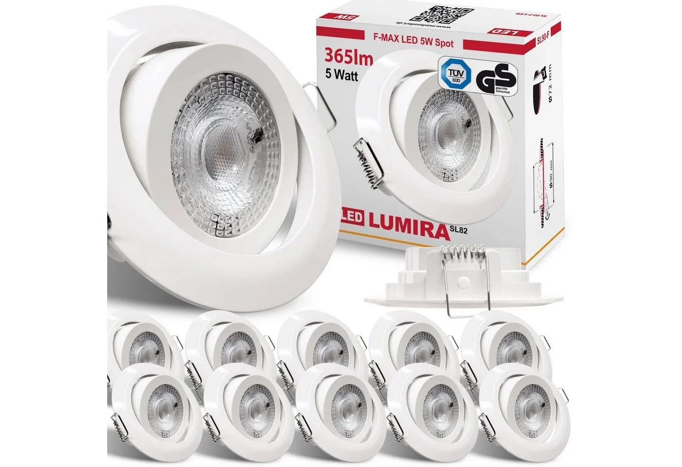Maxkomfort LED Einbaustrahler LUMIRA Ultra Slim Weiß 3000K - Bild 2
