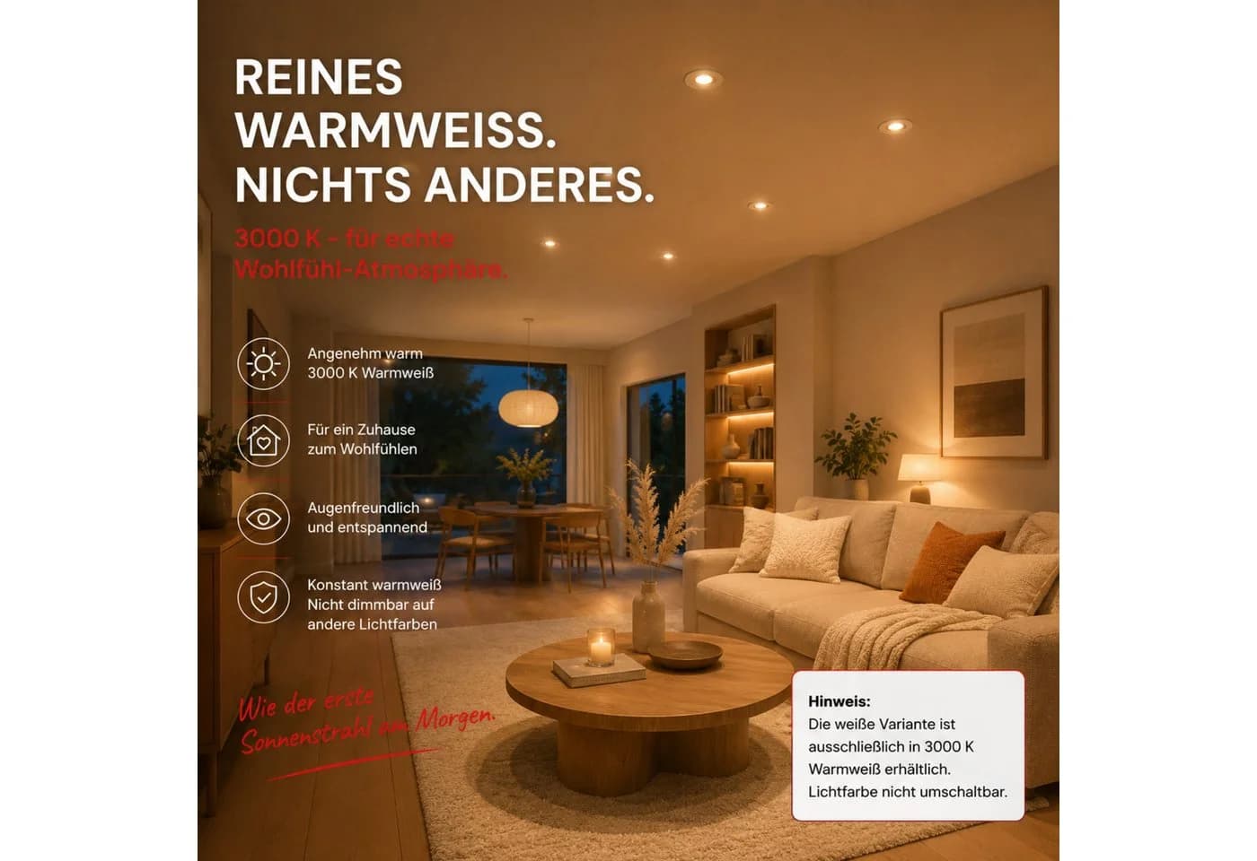 Maxkomfort LED Einbaustrahler LUMIRA Ultra Slim Weiß 3000K - Bild 3
