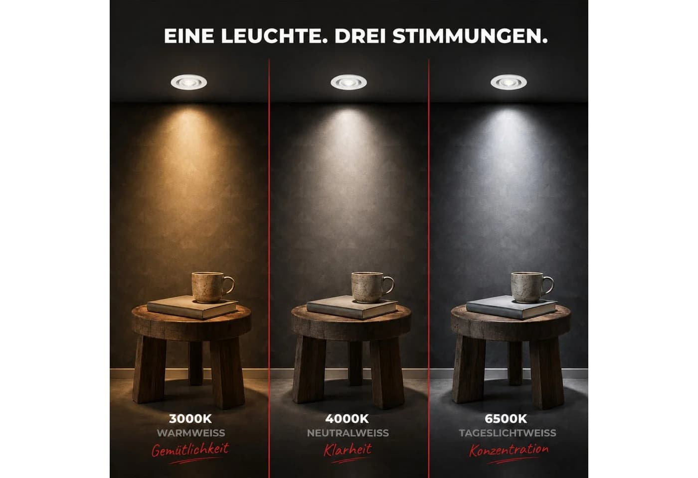 Maxkomfort LED Einbaustrahler LUMIRA Ultra Slim Weiß 3000K - Bild 4