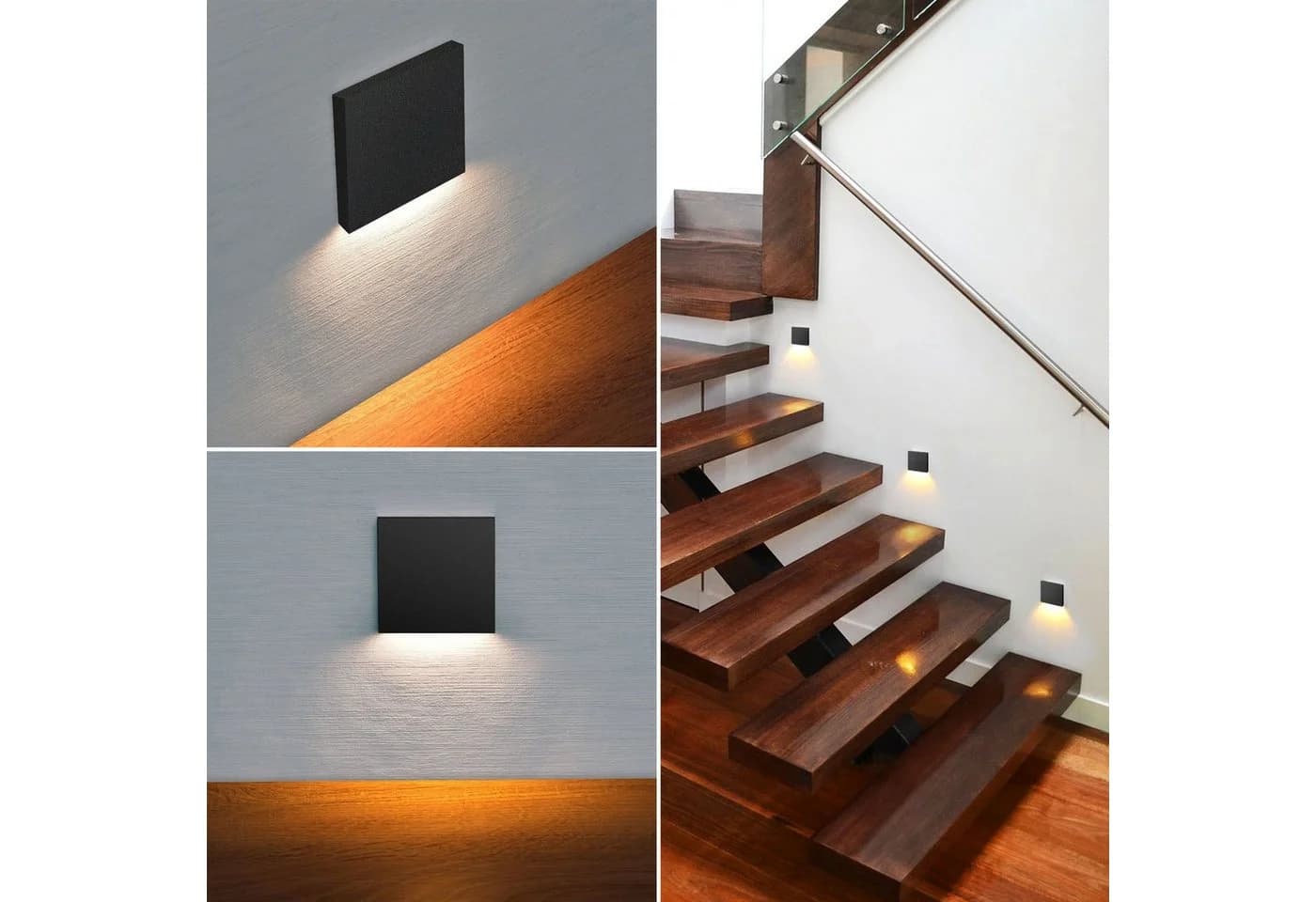 Maxkomfort LED Wandstrahler 6190S Schwarz/Weiß/Alu Warmweiß - Bild 3