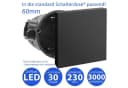 Maxkomfort LED Wandstrahler 6190S Schwarz/Weiß/Alu Warmweiß Bild 5