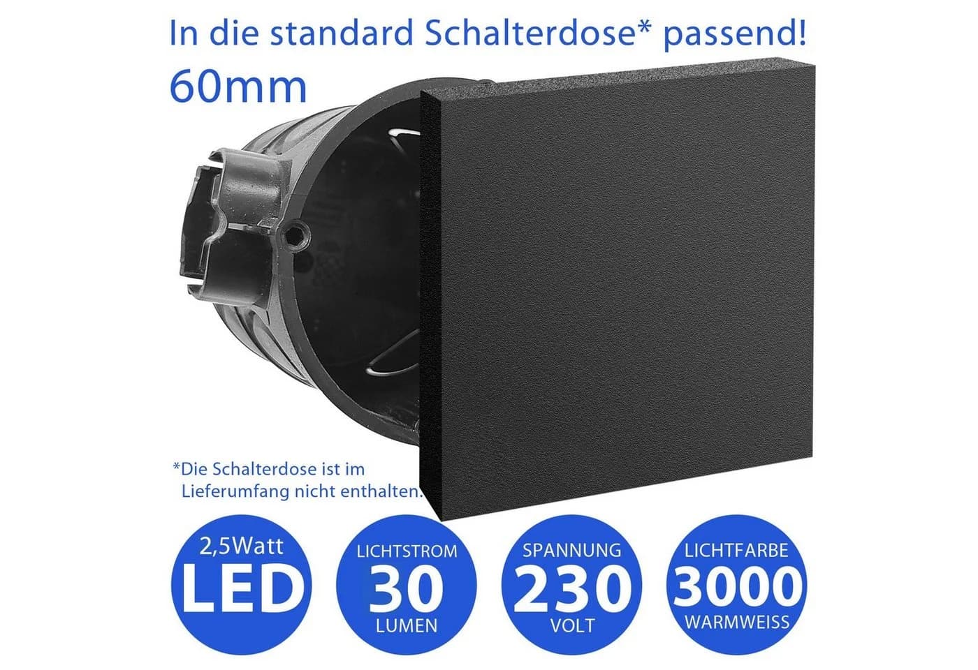 Maxkomfort LED Wandstrahler 6190S Schwarz/Weiß/Alu Warmweiß - Bild 5