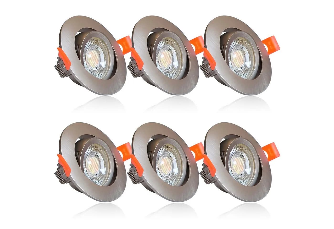 Maxkomfort LED Einbaustrahler 6er Set Schwenkbar Silber 3CCT - Bild 2