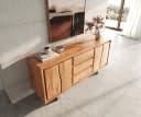 DELIFE Sideboard Live-Edge Akazie Natur 3 Schübe 4 Türen Bild 5