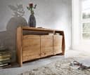 DELIFE Sideboard Live-Edge Akazie Natur 145 cm 3 Türen 1 Fach Bild 1