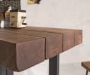 DELIFE Bartisch Blokk Akazie Braun Metallbeine Bild 5