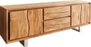 DELIFE Lowboard Live-Edge Akazie 200 cm 4 Türen 2 Schubladen Bild 2