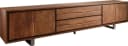 DELIFE Lowboard Live-Edge Akazie Braun 300 cm 4 Türen 2 Schübe Baumkante Bild 2