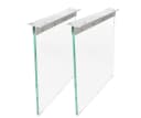 DELIFE Tischbein Glas 2er-Set Tischgestell Transparent Bild 2