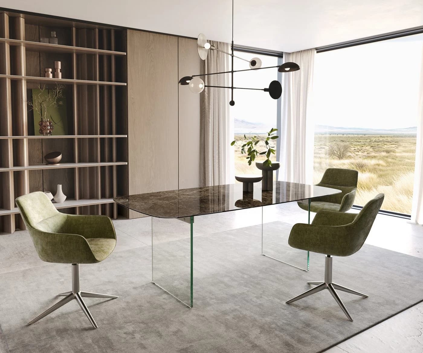 DELIFE Tischbein Glas 2er-Set Tischgestell Transparent - Bild 3