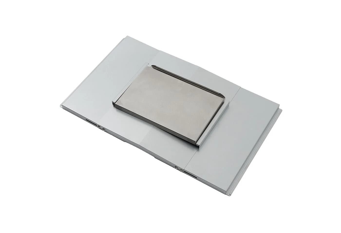 TAINO Universal Fettwanne für Gasgrill, verzinkter Stahl, silber, 53-78 cm - Bild 3