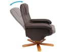 SVITA Relaxsessel CHARLES mit Hocker, 360° drehbar, Braun Bild 1